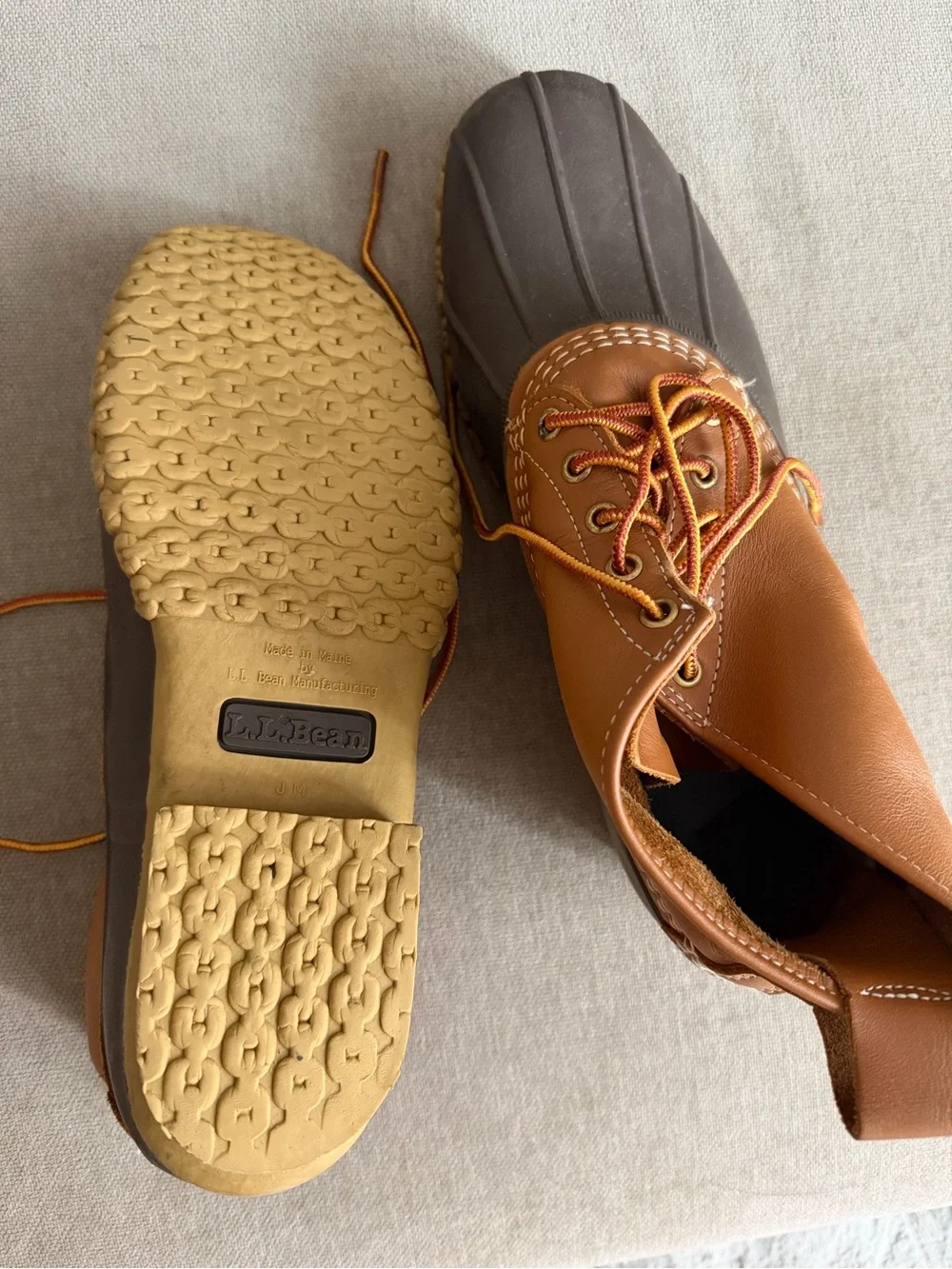 Men's LL Bean Duck Boots - Waterproof Outdoor Lace-Up